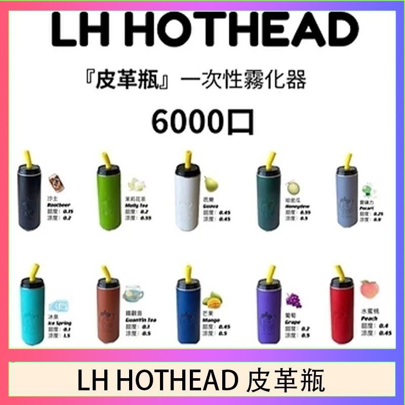 LH HOTHEAD皮革 LH HOTHEAD皮革瓶電子煙可充電6000口一次性